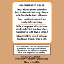 Nidra for Sleep Recommended Usage