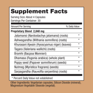 Nidra for Sleep Supplement Facts
